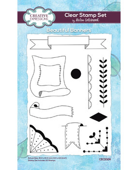 Creative Expressions Helen Colebrook Clear Stamp A6 Beautiful Banners (CEC1024) (OUTLET)