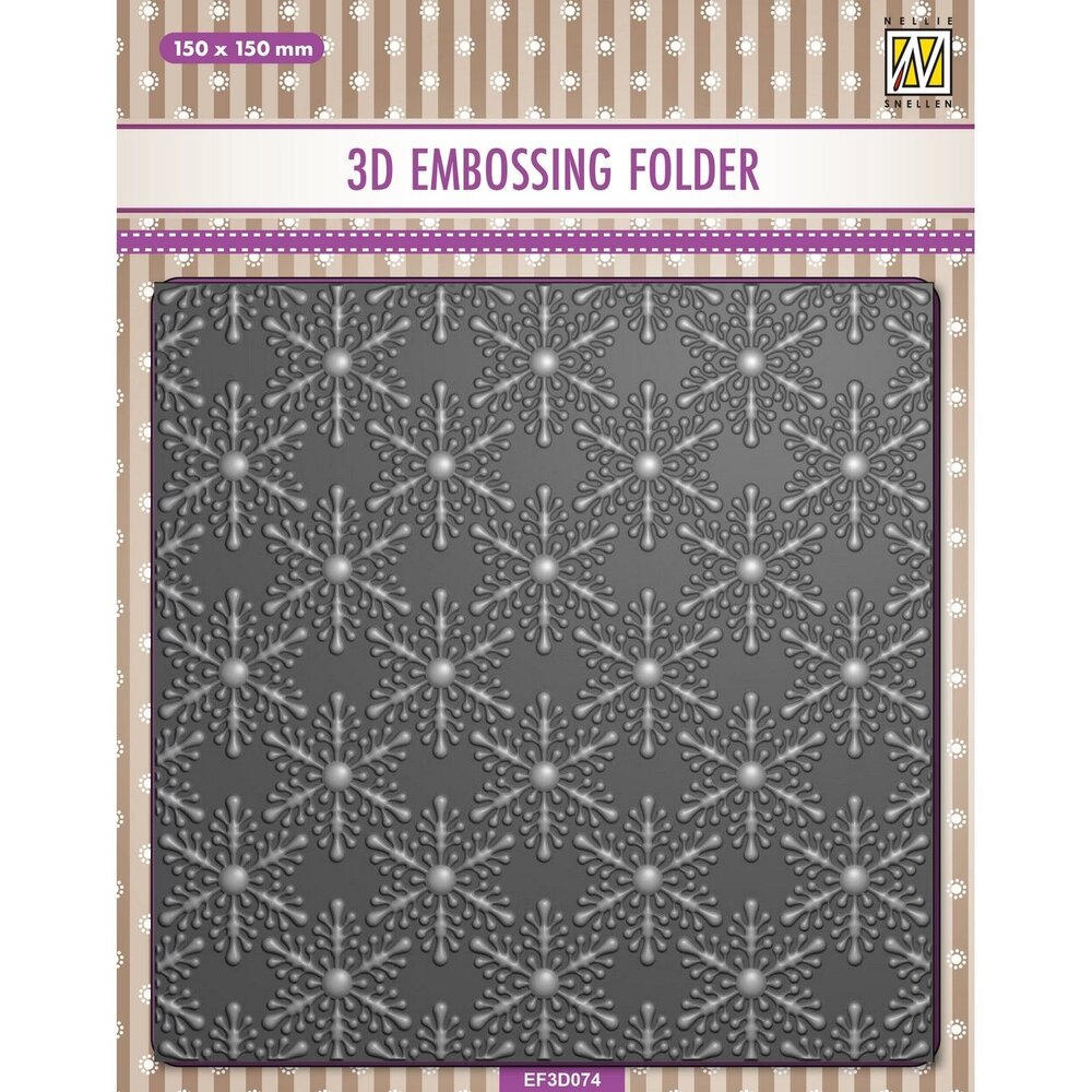 Nellie Snellen 3D Embossing Folder Christmas Snowflakes (EF3D074) (OUTLET) Nellie Snellen 3D Embossing Folder Christmas Snowflakes (EF3D074) (OUTLET)