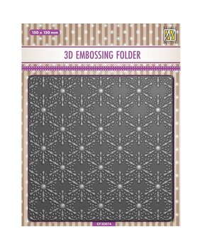 Nellie Snellen 3D Embossing Folder Christmas Snowflakes (EF3D074) (DISCONTINUED)