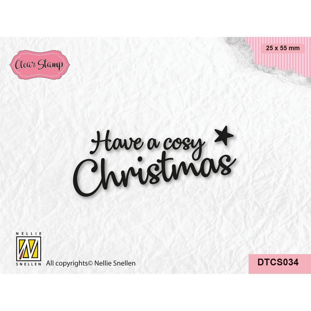 Nellie Snellen Clear Stamp Tekst Cosy Christmas (DTCS034) (OUTLET) Nellie Snellen Clear Stamp Tekst Cosy Christmas (DTCS034) (OUTLET)