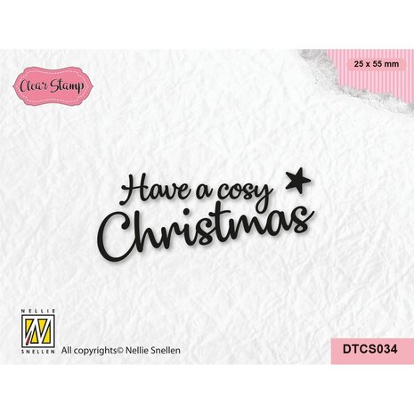 Nellie Snellen Clear Stamp Tekst Cosy Christmas (DTCS034) (OUTLET) Nellie Snellen Clear Stamp Tekst Cosy Christmas (DTCS034) (OUTLET)
