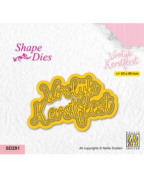 Nellie Snellen Shape Dies Teksten Vrolijk Kerstfeest (SD291) (DISCONTINUED)
