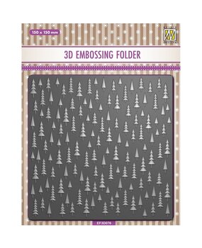 Nellie Snellen 3D Embossing Folder Christmas Trees (EF3D076)