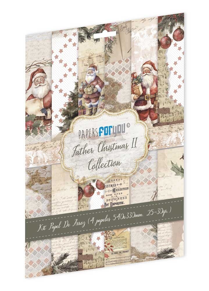 Papers For You Father Christmas II Rice Paper Kit (4 pcs) (PFY-12181) (DISCONTINUED) Papers For You Father Christmas II Rice Paper Kit (4 pcs) (PFY-12181) (DISCONTINUED)