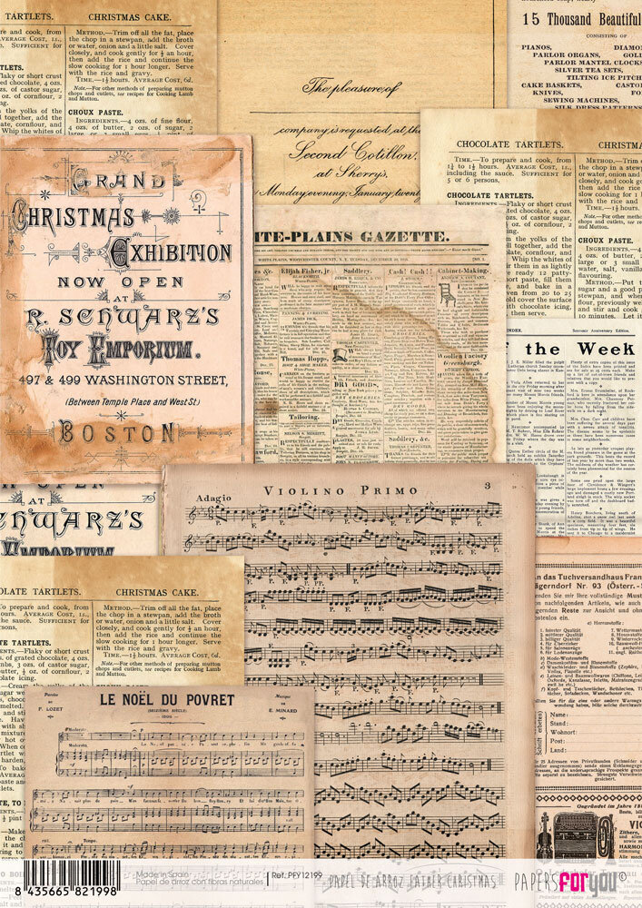 Papers For You Father Christmas II Rice Paper Kit (6pcs) (PFY-12198) (DISCONTINUED)