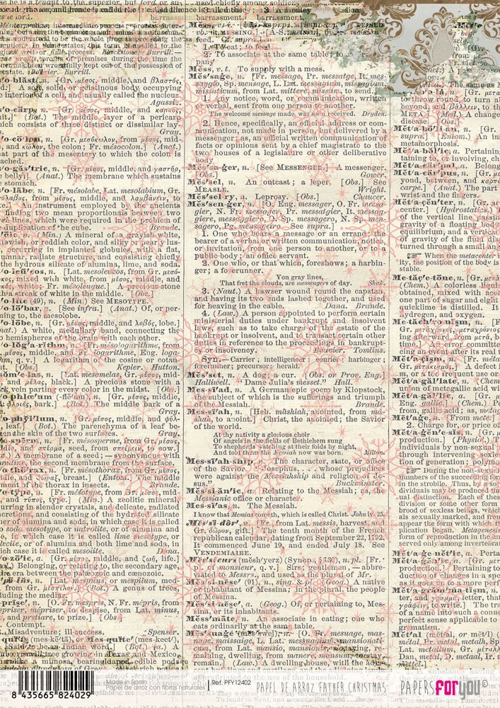 Papers For You Father Christmas II Rice Paper Kit (6pcs) (PFY-12198) (DISCONTINUED)