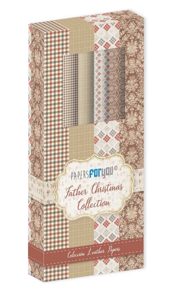 Papers For You Father Christmas Leather Paper Kit (4pcs) (PFY-12367) (DISCONTINUED) Papers For You Father Christmas Leather Paper Kit (4pcs) (PFY-12367) (DISCONTINUED)