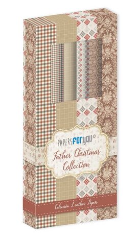Papers For You Father Christmas Leather Paper Kit (4pcs) (PFY-12367) (DISCONTINUED) Papers For You Father Christmas Leather Paper Kit (4pcs) (PFY-12367) (DISCONTINUED)