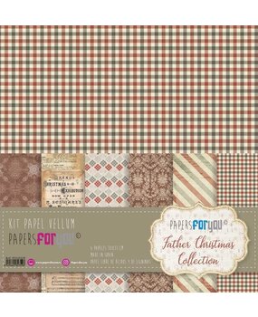 Papers For You Father Christmas Vellum Paper Pack (6pcs) (PFY-12359) (DISCONTINUED)