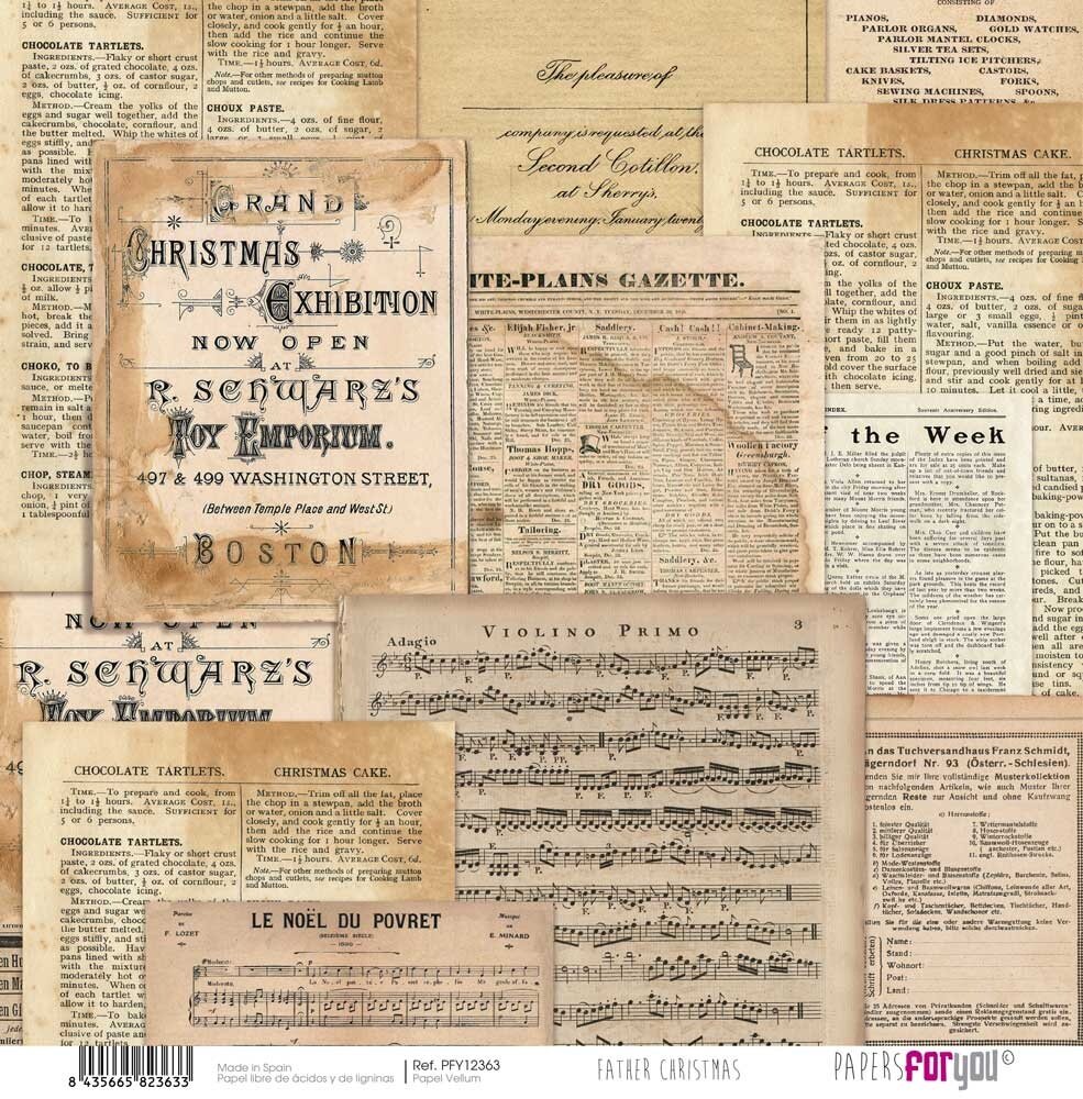Papers For You Father Christmas Vellum Paper Pack (6pcs) (PFY-12359) (DISCONTINUED) Papers For You Father Christmas Vellum Paper Pack (6pcs) (PFY-12359) (DISCONTINUED)