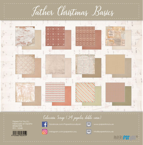 Papers For You Father Christmas Basics Midi Scrap Paper Pack (24pcs) (PFY-12345) (DISCONTINUED) Papers For You Father Christmas Basics Midi Scrap Paper Pack (24pcs) (PFY-12345) (DISCONTINUED)