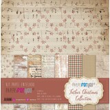 Papers For You Father Christmas Canvas Scrap Pack (8pcs) (PFY-12349) (DISCONTINUED)