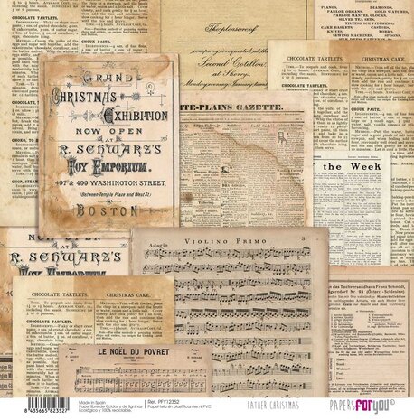 Papers For You Father Christmas Canvas Scrap Pack (8pcs) (PFY-12349) (DISCONTINUED) Papers For You Father Christmas Canvas Scrap Pack (8pcs) (PFY-12349) (DISCONTINUED)