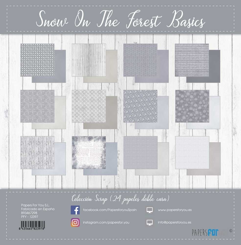 Papers For You Snow On The Forest Basics Midi Scrap Paper Pack (24pcs) (PFY-12397) (DISCONTINUED) Papers For You Snow On The Forest Basics Midi Scrap Paper Pack (24pcs) (PFY-12397) (DISCONTINUED)