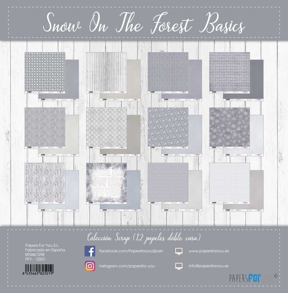Papers For You Snow On The Forest Basics Scrap Paper Pack (12pcs) (PFY-12501) (DISCONTINUED) Papers For You Snow On The Forest Basics Scrap Paper Pack (12pcs) (PFY-12501) (DISCONTINUED)