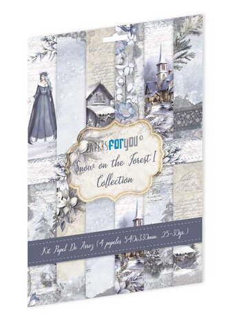 Papers For You Snow on the Forest I Rice Paper Kit (4 pcs) (PFY-12412) (DISCONTINUED)
