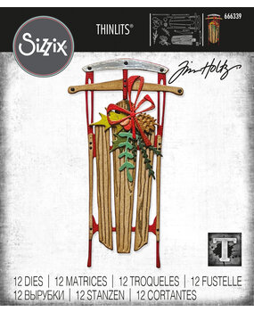 Sizzix Thinlits Die by Tim Holtz Vintage Sled (12pcs) (666339) Sizzix Thinlits Die by Tim Holtz Vintage Sled (12pcs) (666339)