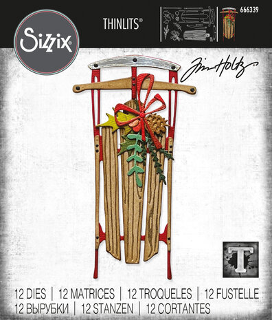Sizzix Thinlits Die by Tim Holtz Vintage Sled (12pcs) (666339) Sizzix Thinlits Die by Tim Holtz Vintage Sled (12pcs) (666339)