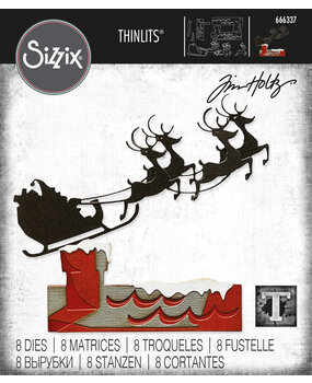 Sizzix Thinlits Die by Tim Holtz Reindeer Sleigh (8pcs) (666337) (DISCONTINUED) Sizzix Thinlits Die by Tim Holtz Reindeer Sleigh (8pcs) (666337) (DISCONTINUED)