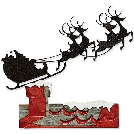 Sizzix Thinlits Die by Tim Holtz Reindeer Sleigh (8pcs) (666337) (DISCONTINUED) Sizzix Thinlits Die by Tim Holtz Reindeer Sleigh (8pcs) (666337) (DISCONTINUED)