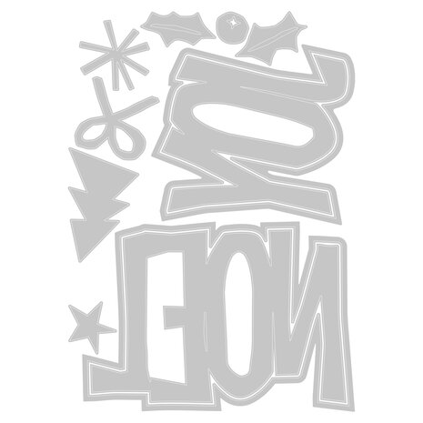 Sizzix Thinlits Die by Tim Holtz Big Tidings (11pcs) (666330) (DISCONTINUED) Sizzix Thinlits Die by Tim Holtz Big Tidings (11pcs) (666330) (DISCONTINUED)