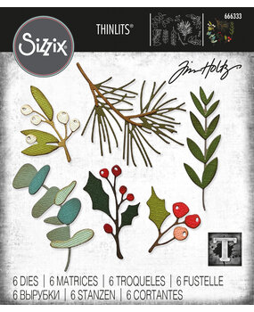 Sizzix Thinlits Die by Tim Holtz Festive Gatherings (6pcs) (666333) Sizzix Thinlits Die by Tim Holtz Festive Gatherings (6pcs) (666333)