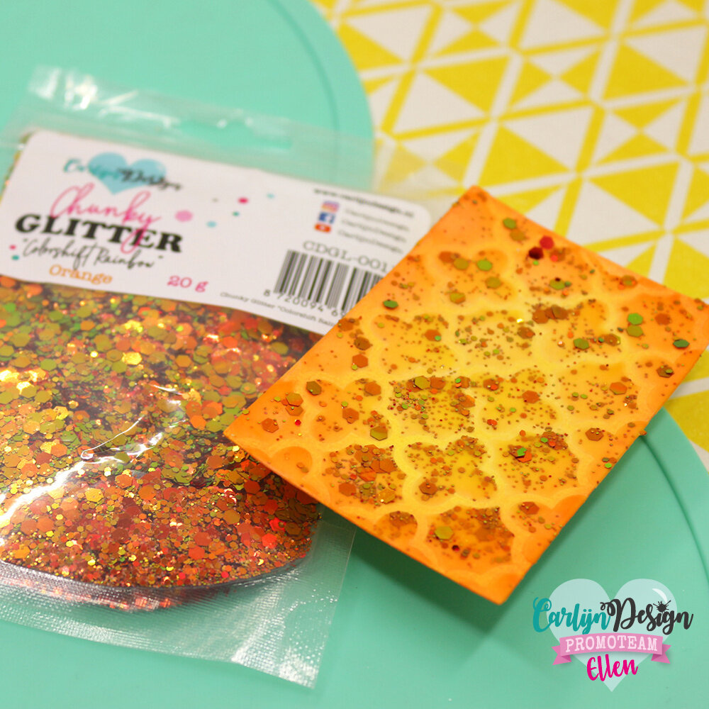 CarlijnDesign Chunky Glitter Colorshift Rainbow Orange 20g (CDGL-0011) (DISCONTINUED)