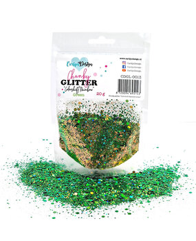 CarlijnDesign Chunky Glitter Colorshift Rainbow Green 20g (CDGL-0013) (DISCONTINUED)