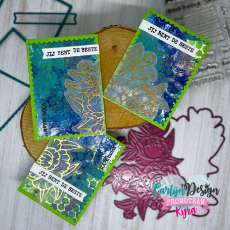 CarlijnDesign Hot Foil Bloemen Pioen (CDHF-0033) (OUTLET)