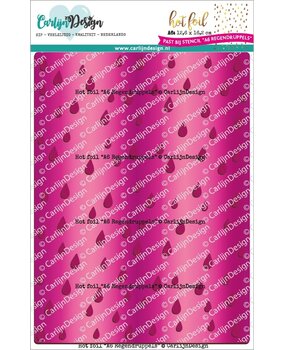 CarlijnDesign Hot Foil A6 Regendruppels (CDHF-0032) (DISCONTINUED)