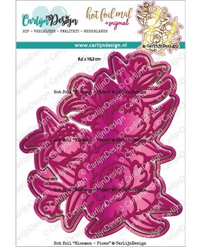 CarlijnDesign Hot Foil Bloemen Pioen (CDHF-0033) (OUTLET)