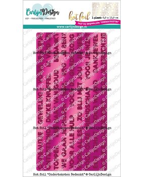 CarlijnDesign Hot Foil Onderteksten Bedankt (CDHF-0036) (DISCONTINUED)