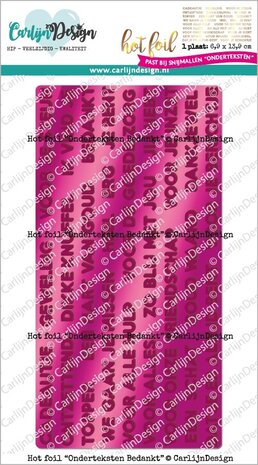 CarlijnDesign Hot Foil Onderteksten Bedankt (CDHF-0036) (DISCONTINUED) CarlijnDesign Hot Foil Onderteksten Bedankt (CDHF-0036) (DISCONTINUED)