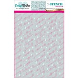CarlijnDesign Stencil A6 Regendruppels (CDSC-0027) (OUTLET)