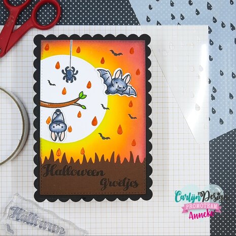 CarlijnDesign Stencil A6 Regendruppels (CDSC-0027) (OUTLET)