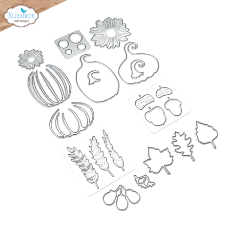 Elizabeth Craft Designs Festive Harvest Dies (2080) (DISCONTINUED)