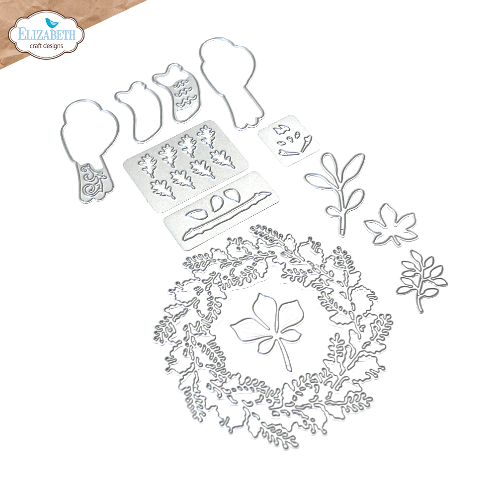 Elizabeth Craft Designs Fall Wreath & Owl Dies (2079) (DISCONTINUED)