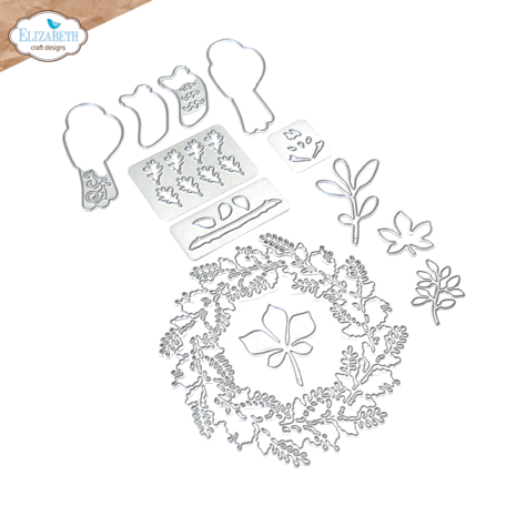 Elizabeth Craft Designs Fall Wreath & Owl Dies (2079) (DISCONTINUED)