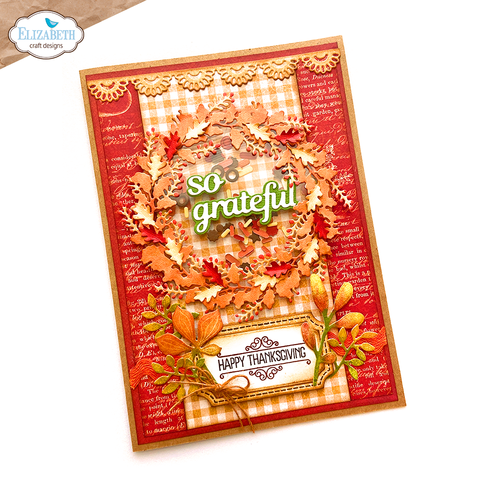 Elizabeth Craft Designs Fall Wreath & Owl Dies (2079) (DISCONTINUED)