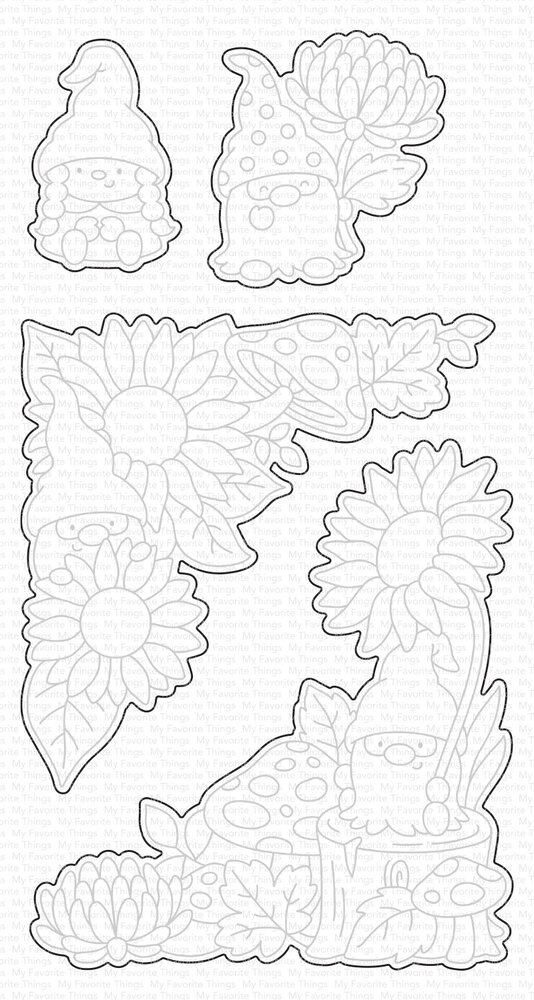 My Favorite Things Sunflower Gnomes Die-Namics (MFT-2613) (OUTLET)