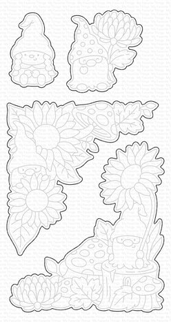 My Favorite Things Sunflower Gnomes Die-Namics (MFT-2613) (OUTLET)