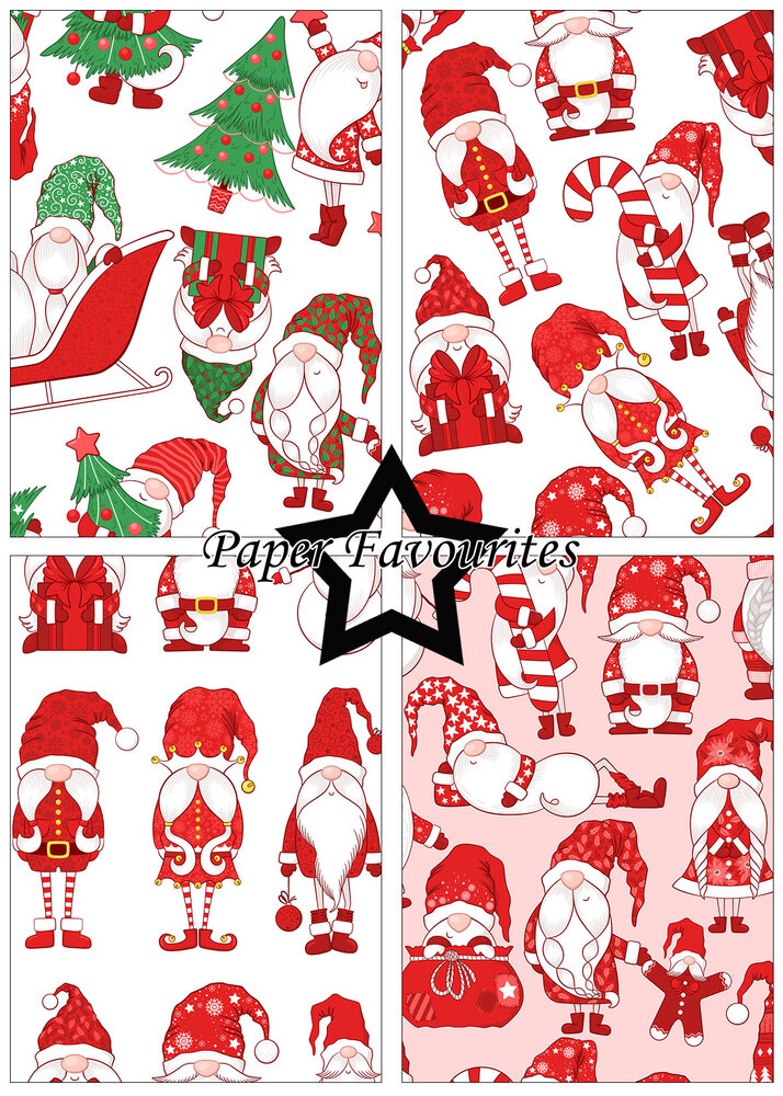 Paper Favourites Christmas Gnomes A5 Paper Pack (PFA101) (DISCONTINUED) Paper Favourites Christmas Gnomes A5 Paper Pack (PFA101) (DISCONTINUED)