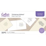 Crafter's Companion Christmas Wishes Insert Pad Gold & Silver (CC-5.5-IPAD-CWIS- GS) (OUTLET)