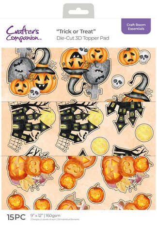 Crafter's Companion Trick or Treat 9x12 Inch 3D Topper Pad (CC-CRE-DTPAD9-TRT) (OUTLET)