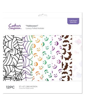 Crafter's Companion Halloween Luxury Foiled Acetate Pack (CC-PAD12-LUXF-HALL) (OUTLET)