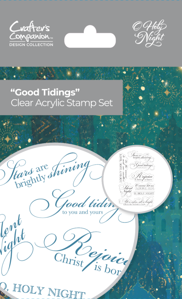 Crafter's Companion O' Holy Night Clear Stamp Good Tidings (OHN-CA-ST-GOOD) (OUTLET)