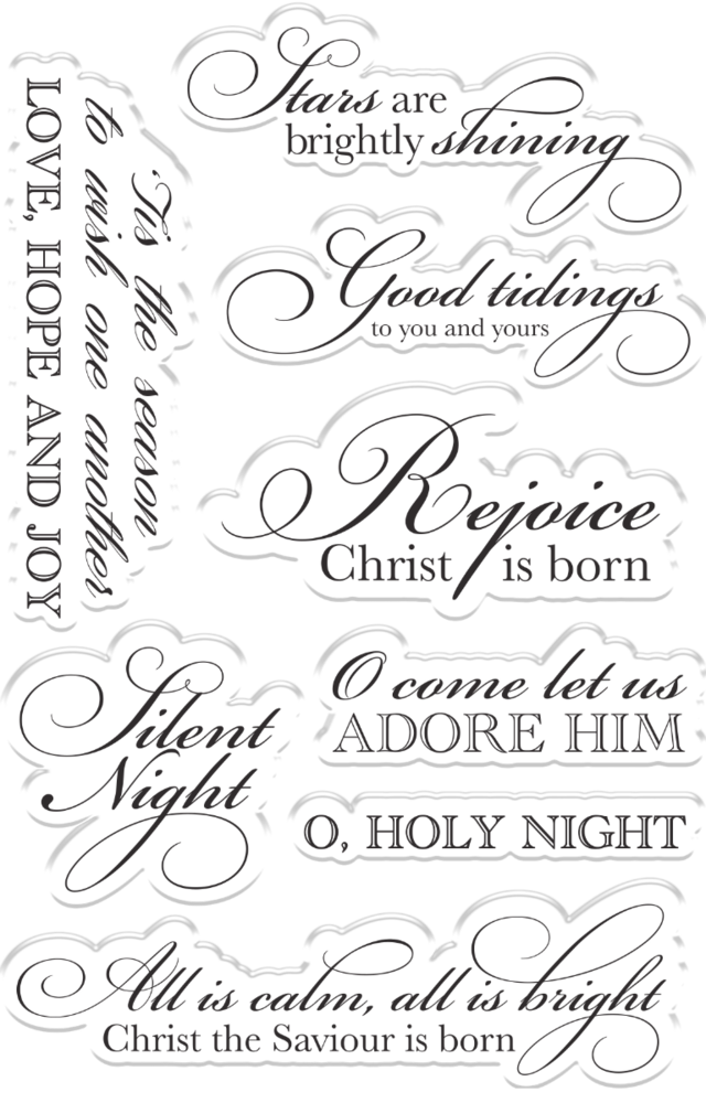 Crafter's Companion O' Holy Night Clear Stamp Good Tidings (OHN-CA-ST-GOOD) (OUTLET)