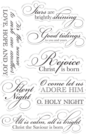 Crafter's Companion O' Holy Night Clear Stamp Good Tidings (OHN-CA-ST-GOOD) (OUTLET)