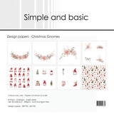 Simple and Basic Christmas Gnomes 12x12 Inch Paper Pack (SBP723) (DISCONTINUED)