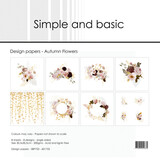 Simple and Basic Autumn Flowers 12x12 Inch Paper Pack (SBP722) (DISCONTINUED)